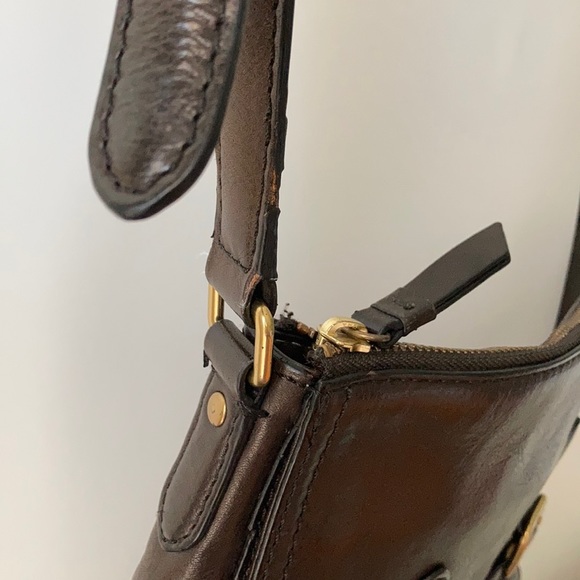 Frye crossbody brown leather messenger bag - Picture 4 of 16